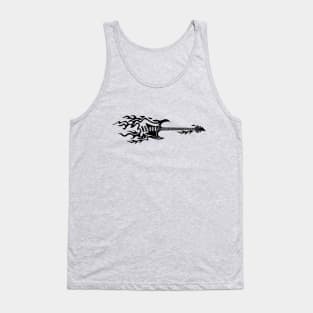 Electric Guitar Fire Illustration Tank Top